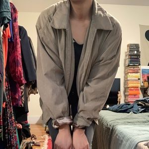 Khaki/Tan Jacket with Silk interior with pockets